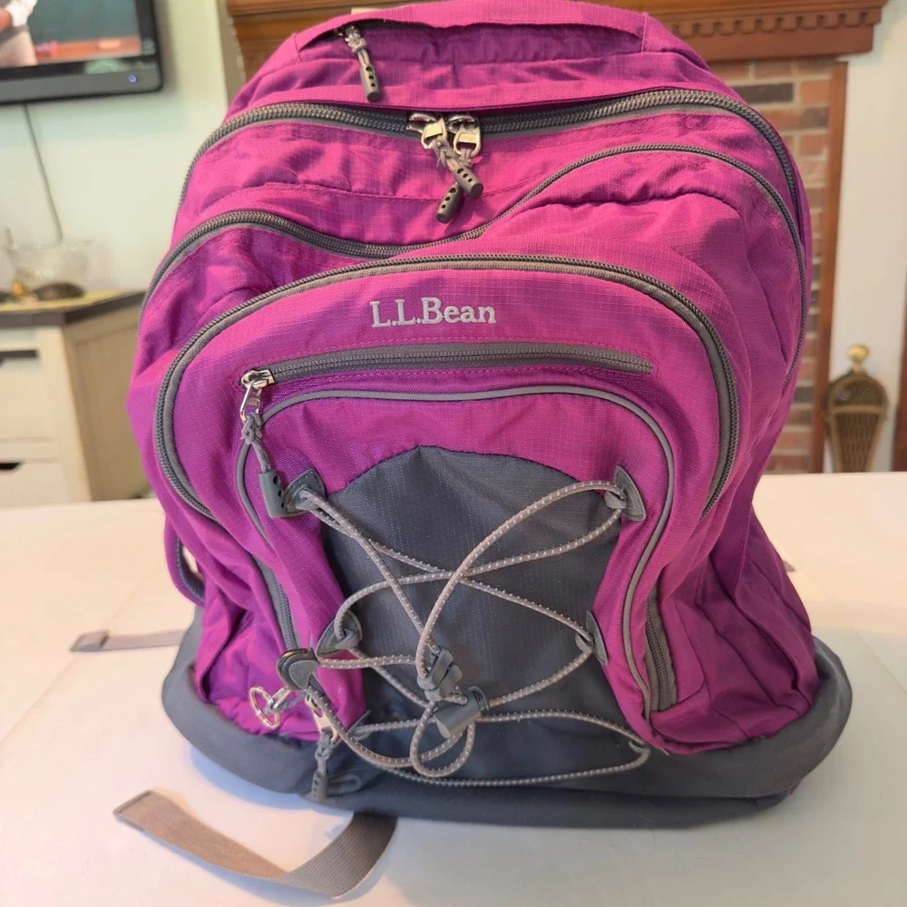 LL Bean Turbo Transit Backpack Purple Dark Orchid Laptop School Pack Bag XL